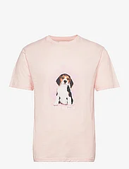 Double A by Wood Wood - Ace Cute Doggy T-shirt - kortärmade t-shirts - pale pink - 0