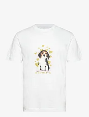Double A by Wood Wood - Ace Cute Doggy T-shirt - kortärmade t-shirts - white - 0