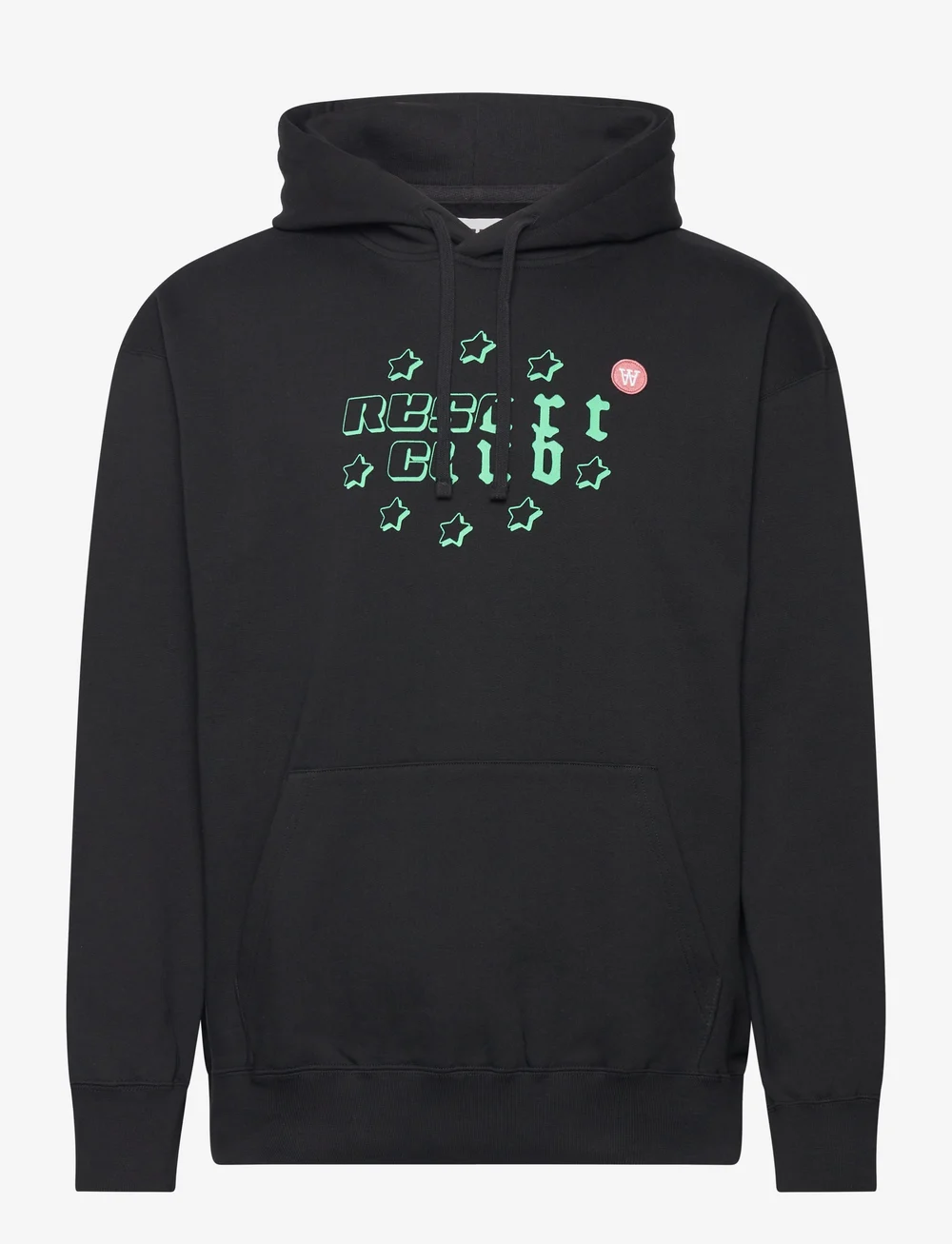 WOOD WOOD - Cass Resort Club Hoodie GOTS - kapuutsiga dressipluusid - black - 0