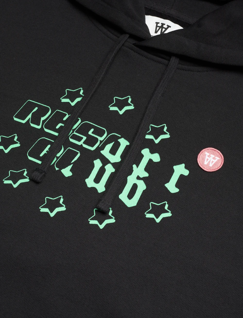 WOOD WOOD - Cass Resort Club Hoodie GOTS - kapuutsiga dressipluusid - black - 2