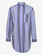 Charlene poplin stripe shirt - LIGHT BLUE