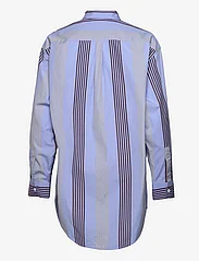 Double A by Wood Wood - Charlene poplin stripe shirt - langærmede skjorter - light blue - 1