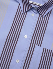Double A by Wood Wood - Charlene poplin stripe shirt - langærmede skjorter - light blue - 2