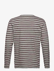 Double A by Wood Wood - Mel stripe long sleeve GOTS - pitkähihaiset - slate grey - 1