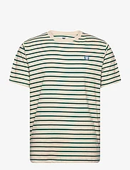 Double A by Wood Wood - Ace badge T-shirt - laveste priser - foggy striped - 0