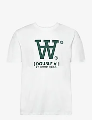 Double A by Wood Wood - Ace big logo & badge T-shirt - t-shirts - white - 0