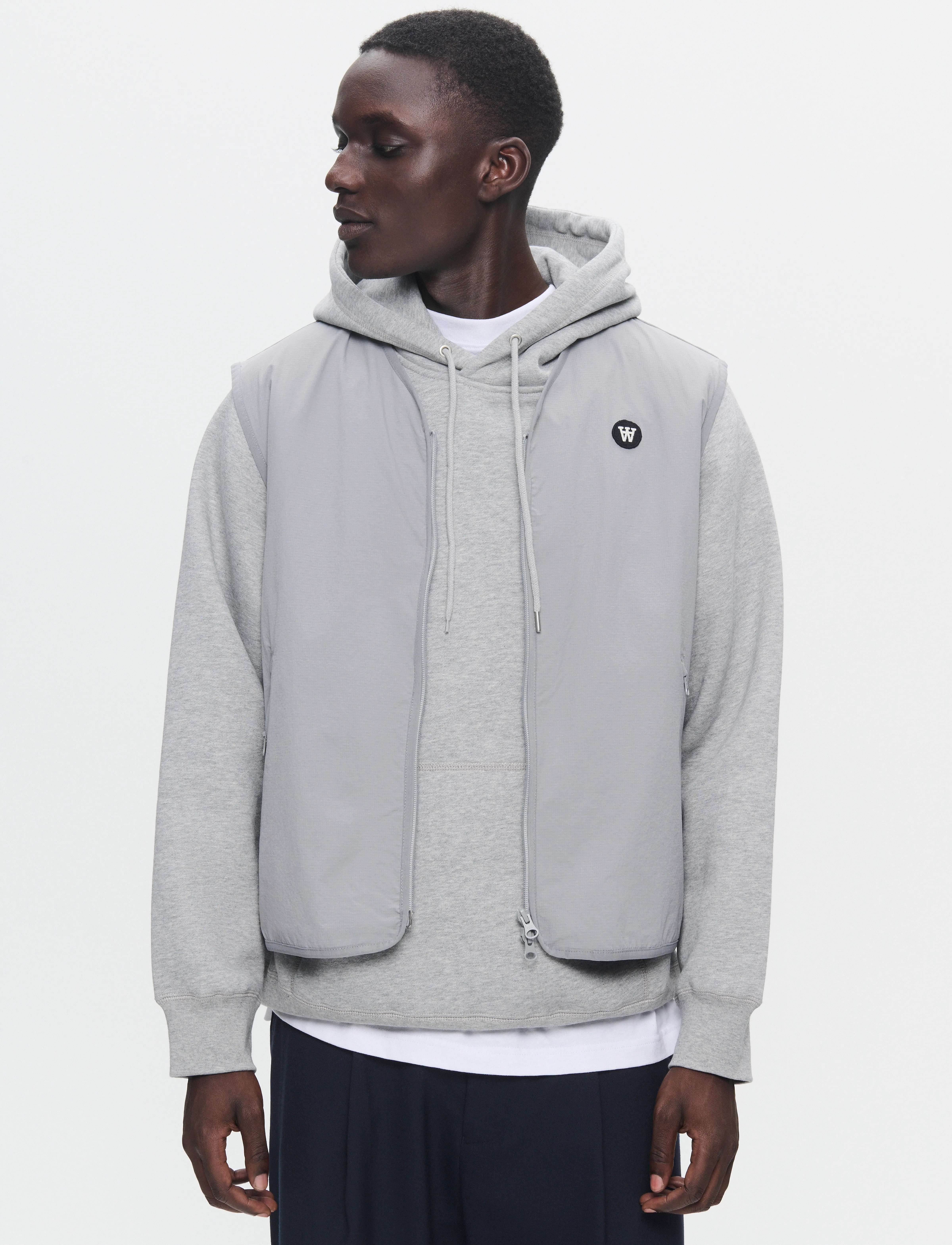 WOOD WOOD - WWTeu - bodywarmers - gray flannel - 5