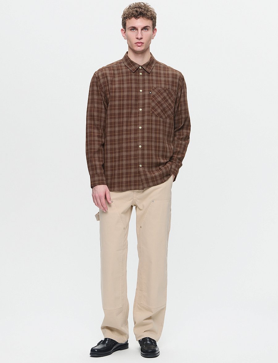 WOOD WOOD - WWDay Light Flannel - flaneliniai marškiniai - potting soil - 2