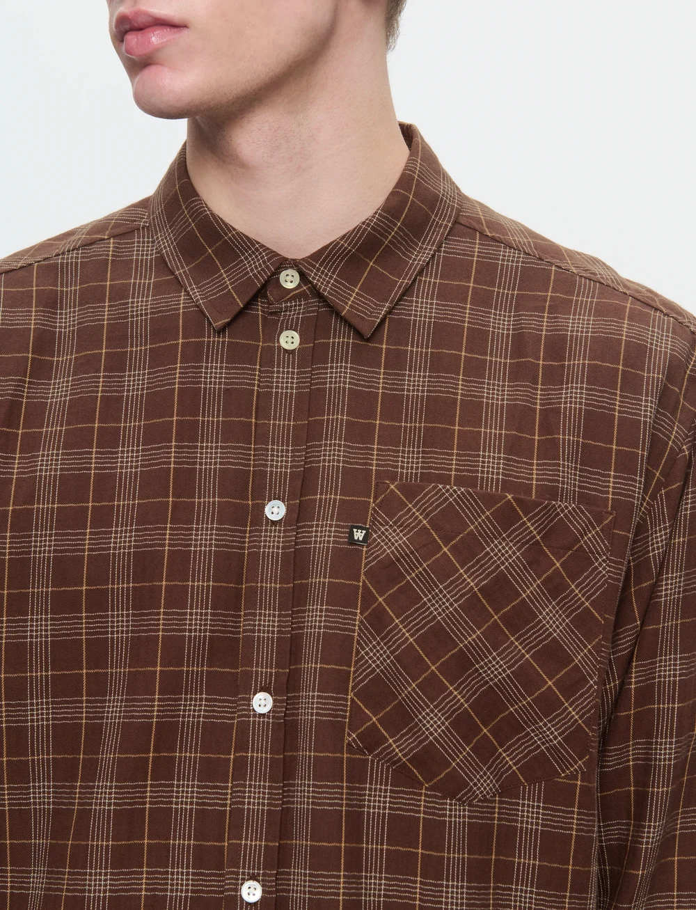 WOOD WOOD - WWDay Light Flannel - flannel-skjorter - potting soil - 4