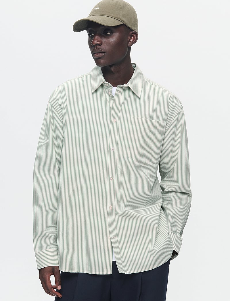 WOOD WOOD - WWDay Striped - randiga skjortor - blue surf - 0