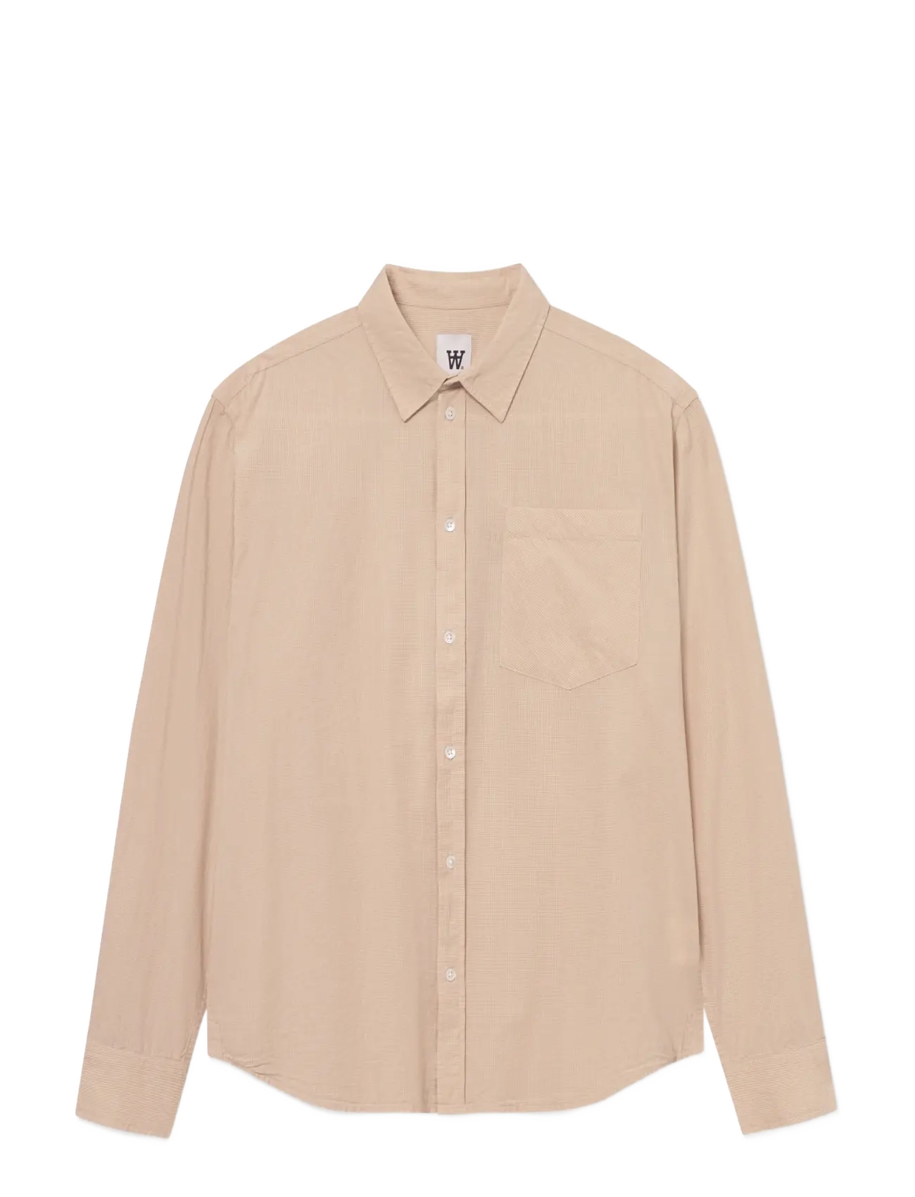WOOD WOOD Wwday Gingham Cream - L - Herren