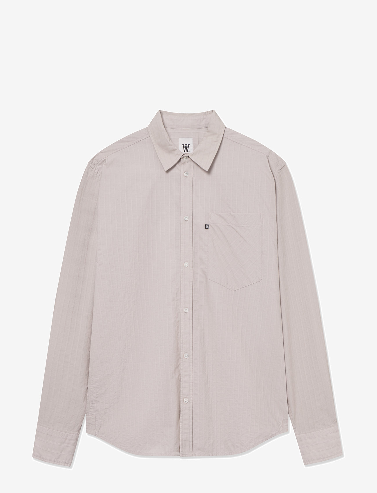 WOOD WOOD - WWDay Dobby - randiga skjortor - silver gray - 1