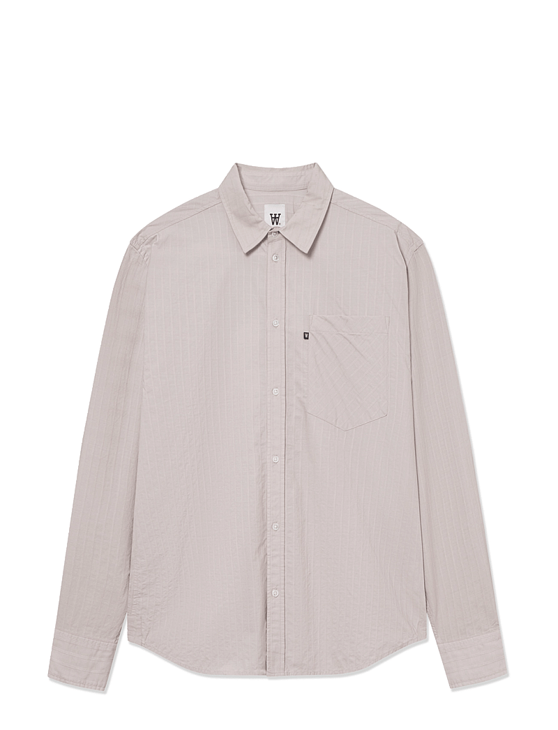 WOOD WOOD - WWDay Dobby - randiga skjortor - silver gray - 1