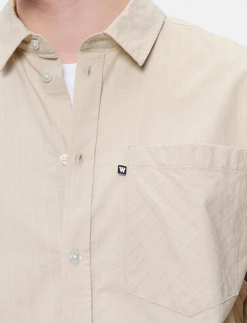 WOOD WOOD - WWDay Dobby - randiga skjortor - silver gray - 4