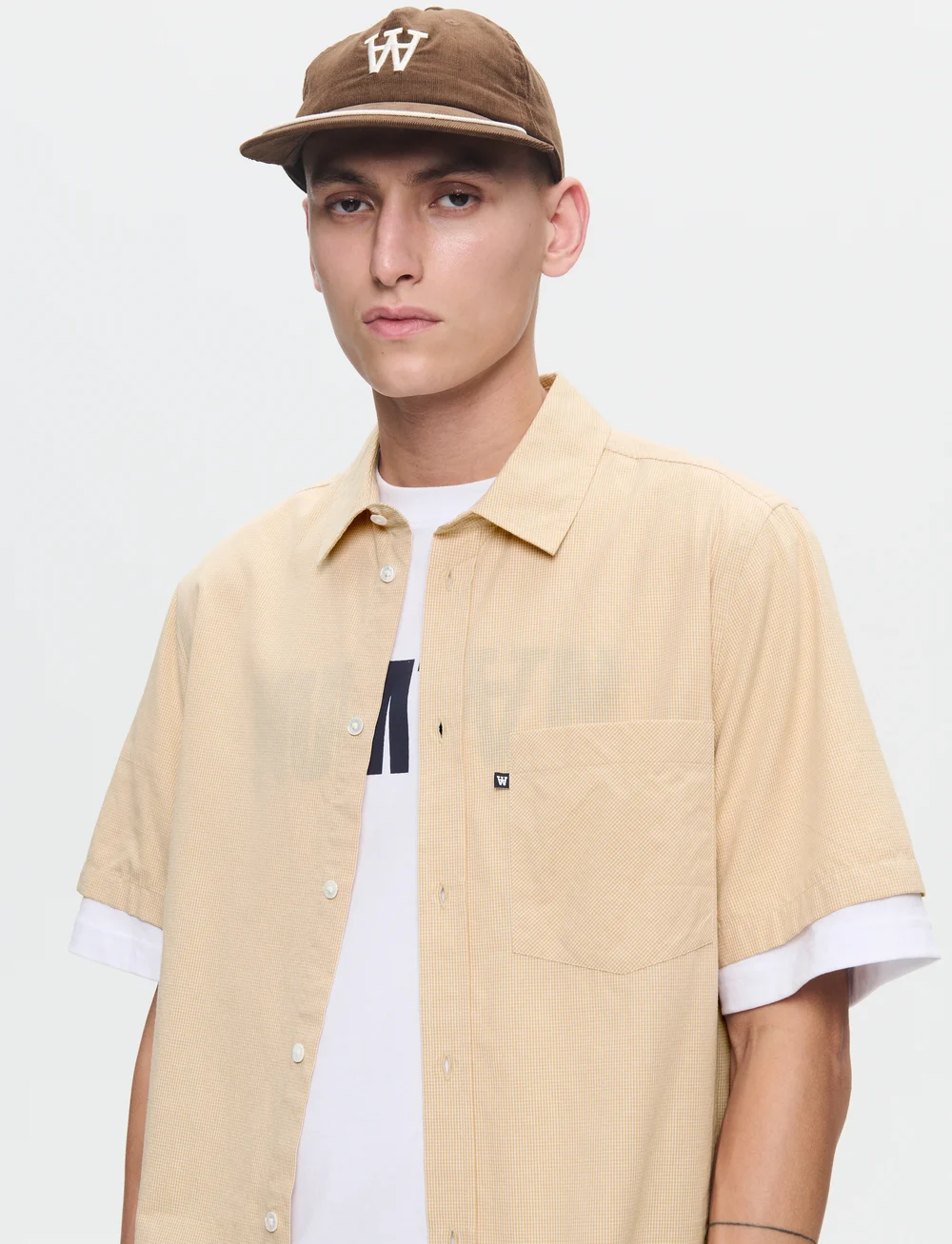 WOOD WOOD - WWEra Gingham - chemises à manches courtes - curds & whey - 4