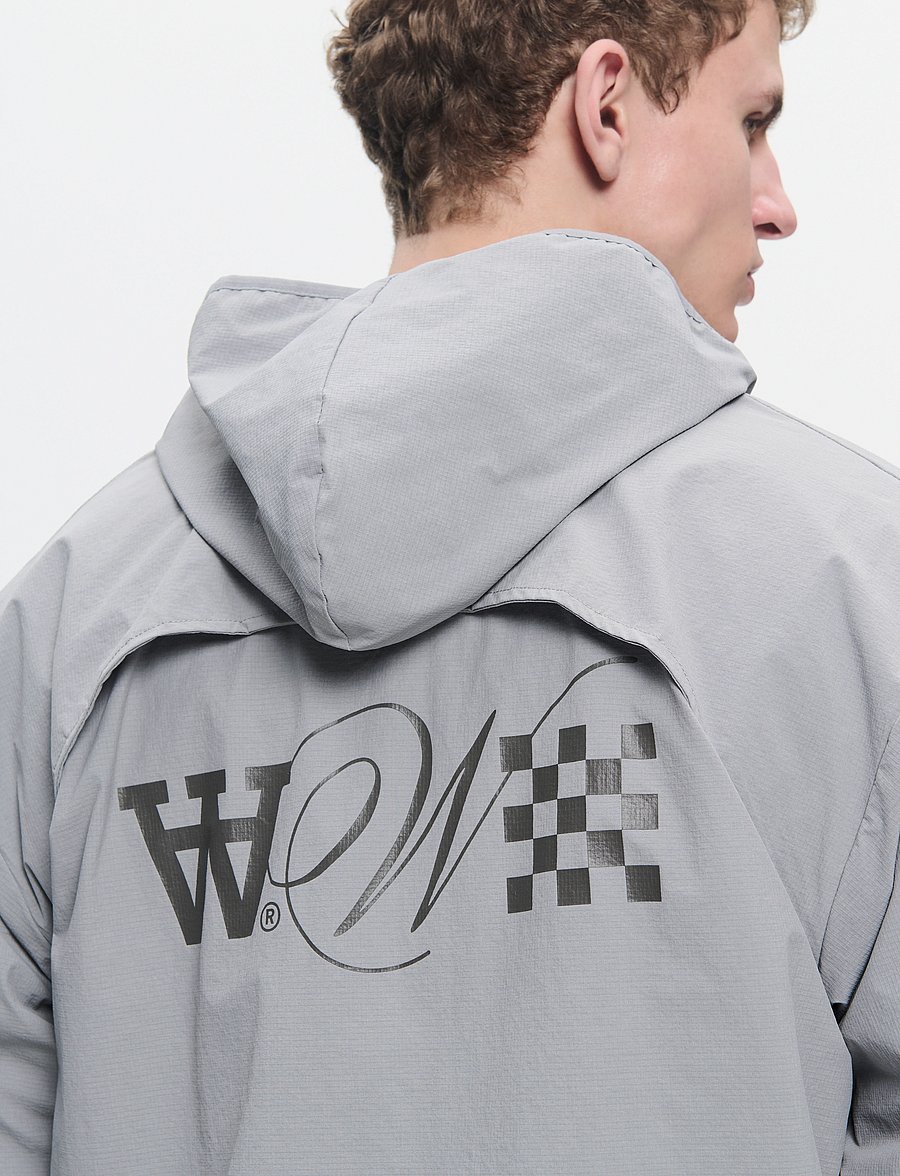 WOOD WOOD - WWCao Tech Hoodie - hoodies - gray flannel - 0