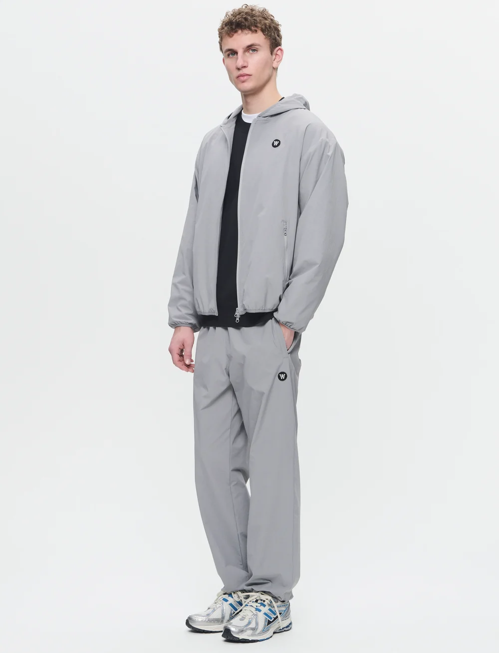 WOOD WOOD - WWCao Tech Hoodie - džemperiai su gobtuvu - gray flannel - 2