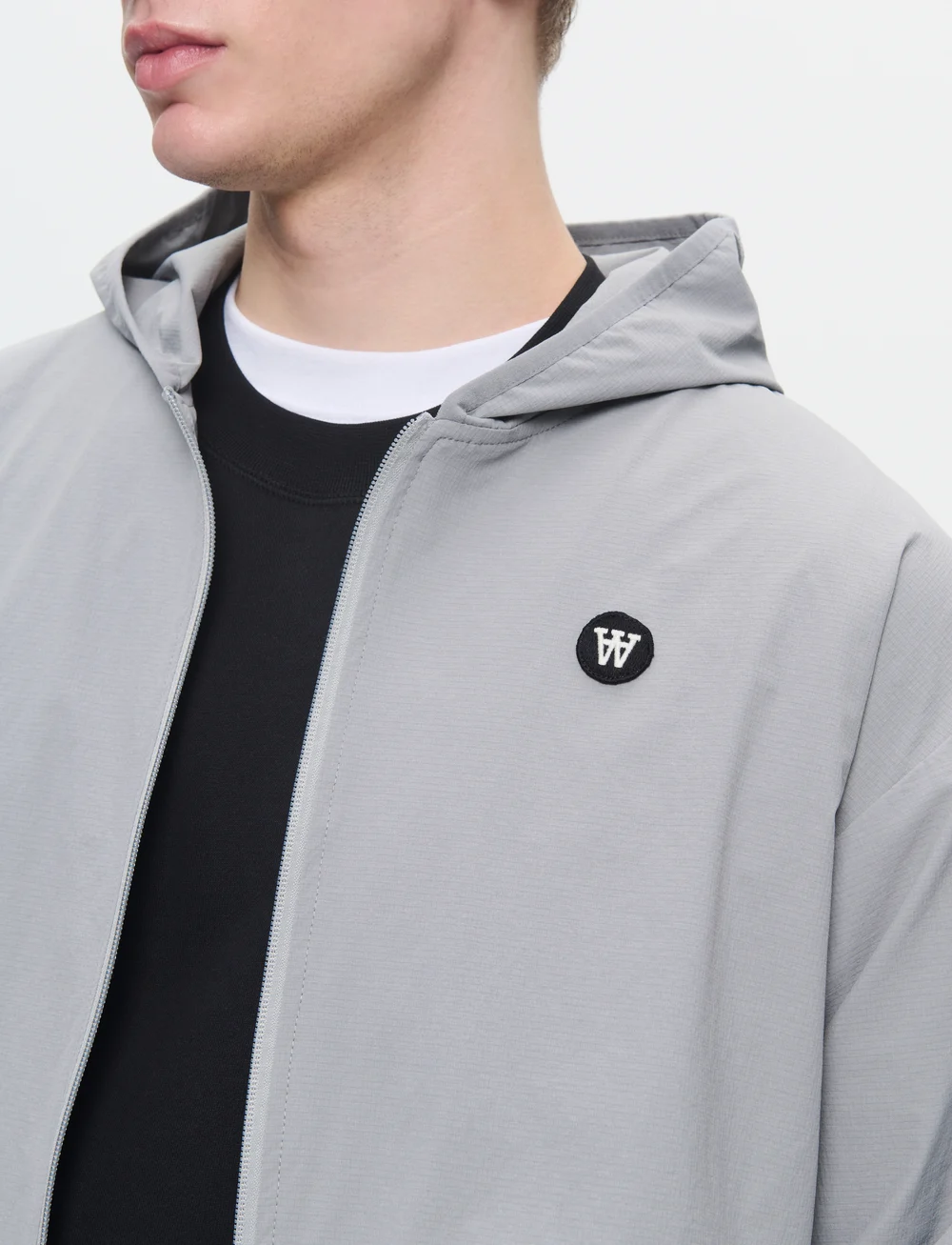 WOOD WOOD - WWCao Tech Hoodie - džemperiai su gobtuvu - gray flannel - 4