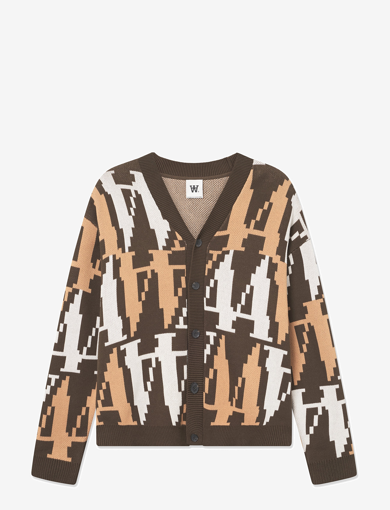 WOOD WOOD - WWLeo os bit cardigan - cardigan - potting soil - 1