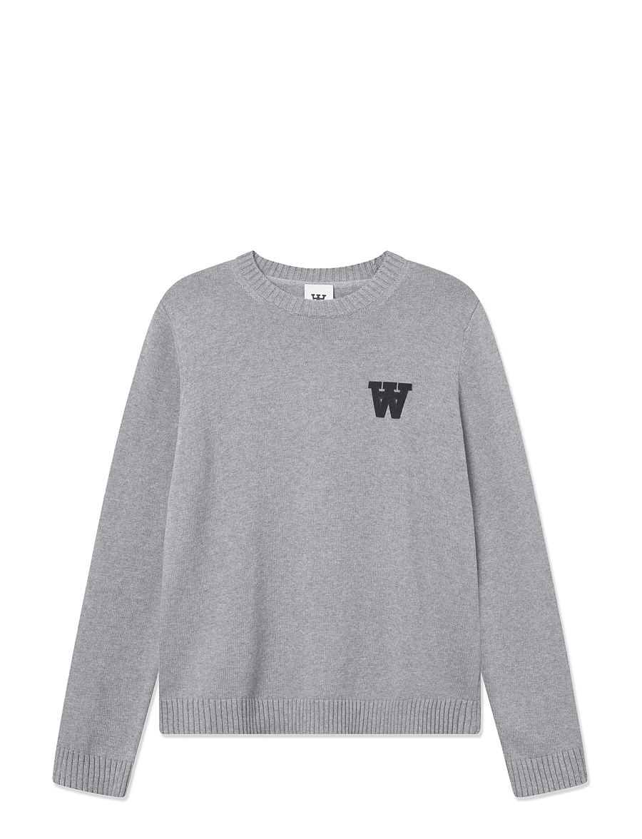 WOOD WOOD - WWTay - round necks - light melange grey - 1