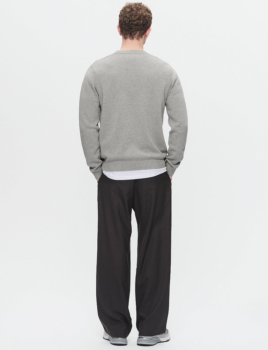 WOOD WOOD - WWTay - round necks - light melange grey - 3