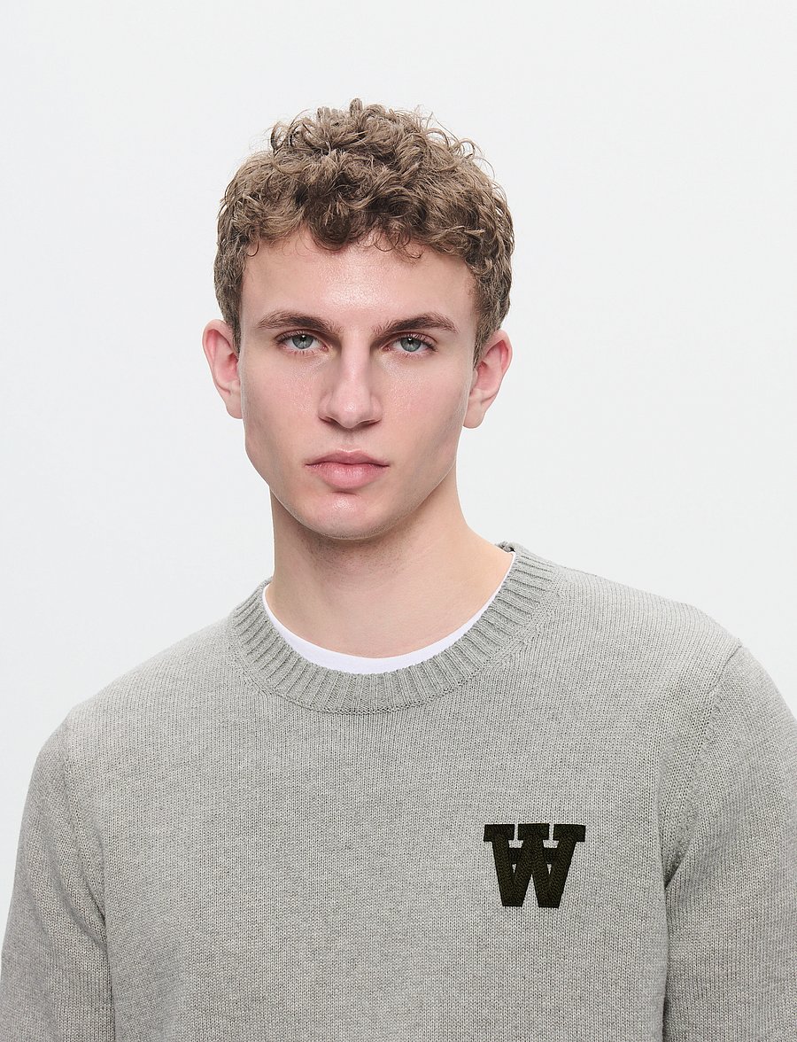 WOOD WOOD - WWTay - round necks - light melange grey - 4