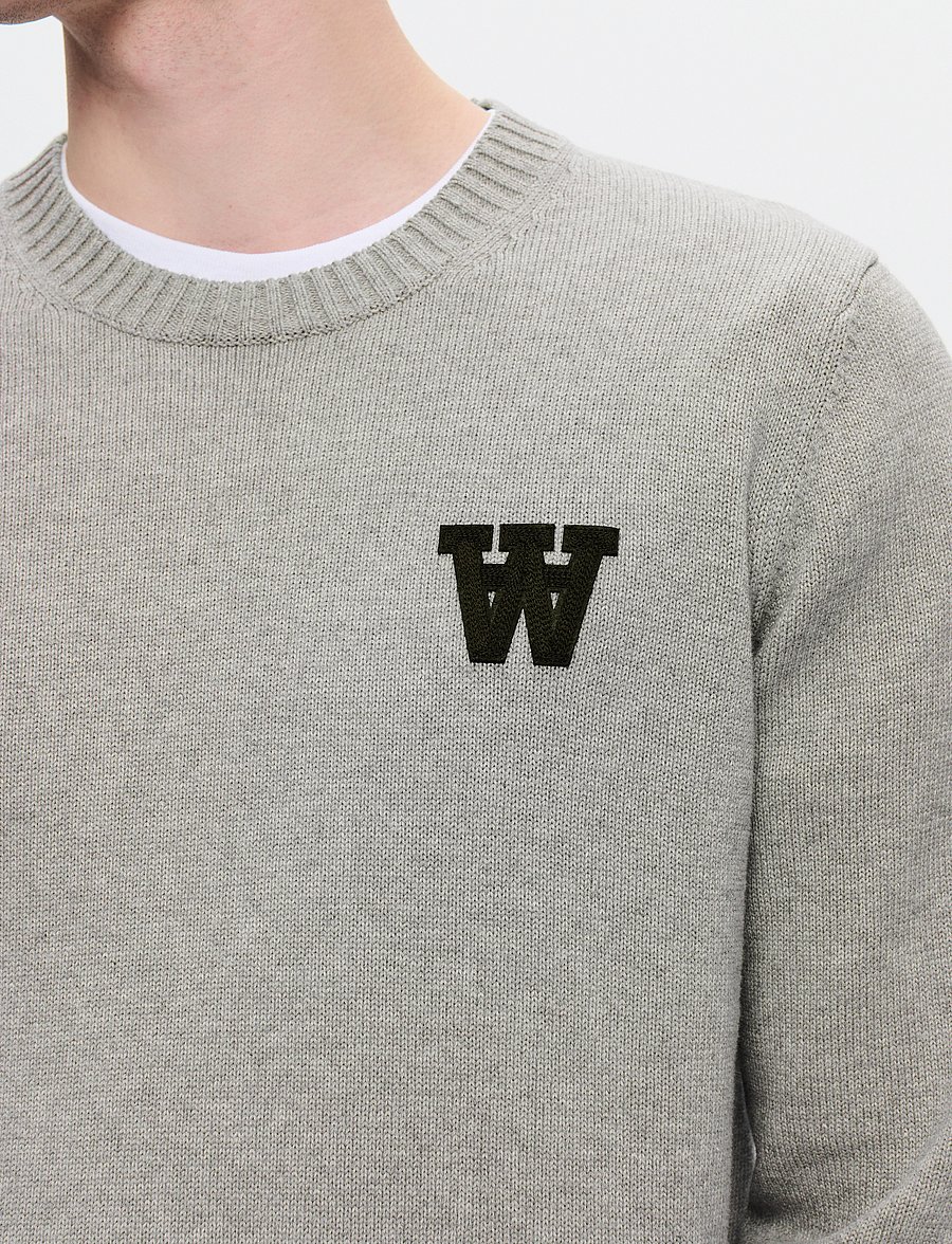 WOOD WOOD - WWTay - round necks - light melange grey - 5