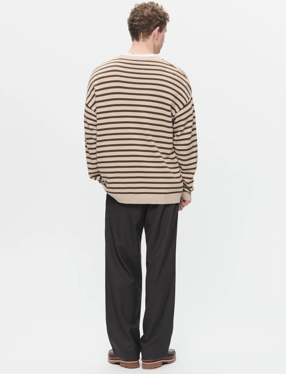 WOOD WOOD - WWTya OS Teddy Jumper - rundhalsad - curds & whey - 3