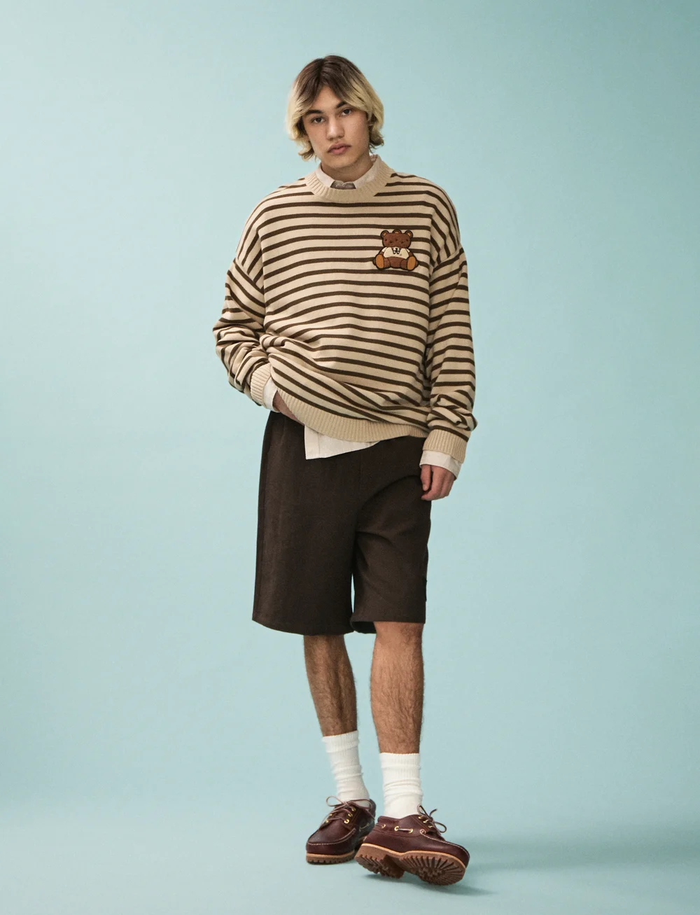 WOOD WOOD - WWTya OS Teddy Jumper - rundhalsad - curds & whey - 5