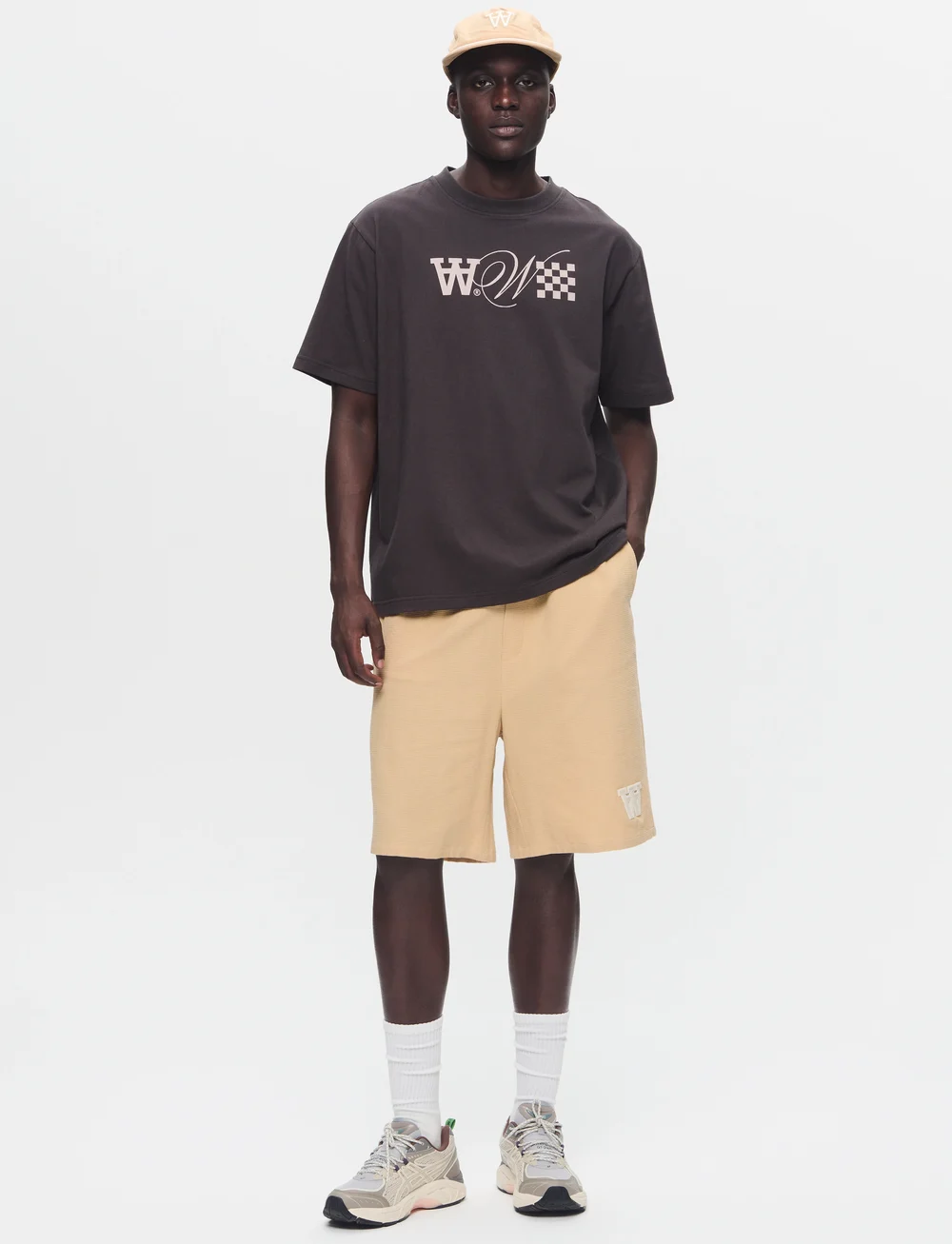 WOOD WOOD - WWAsa signature - kortärmade t-shirts - licorice - 2