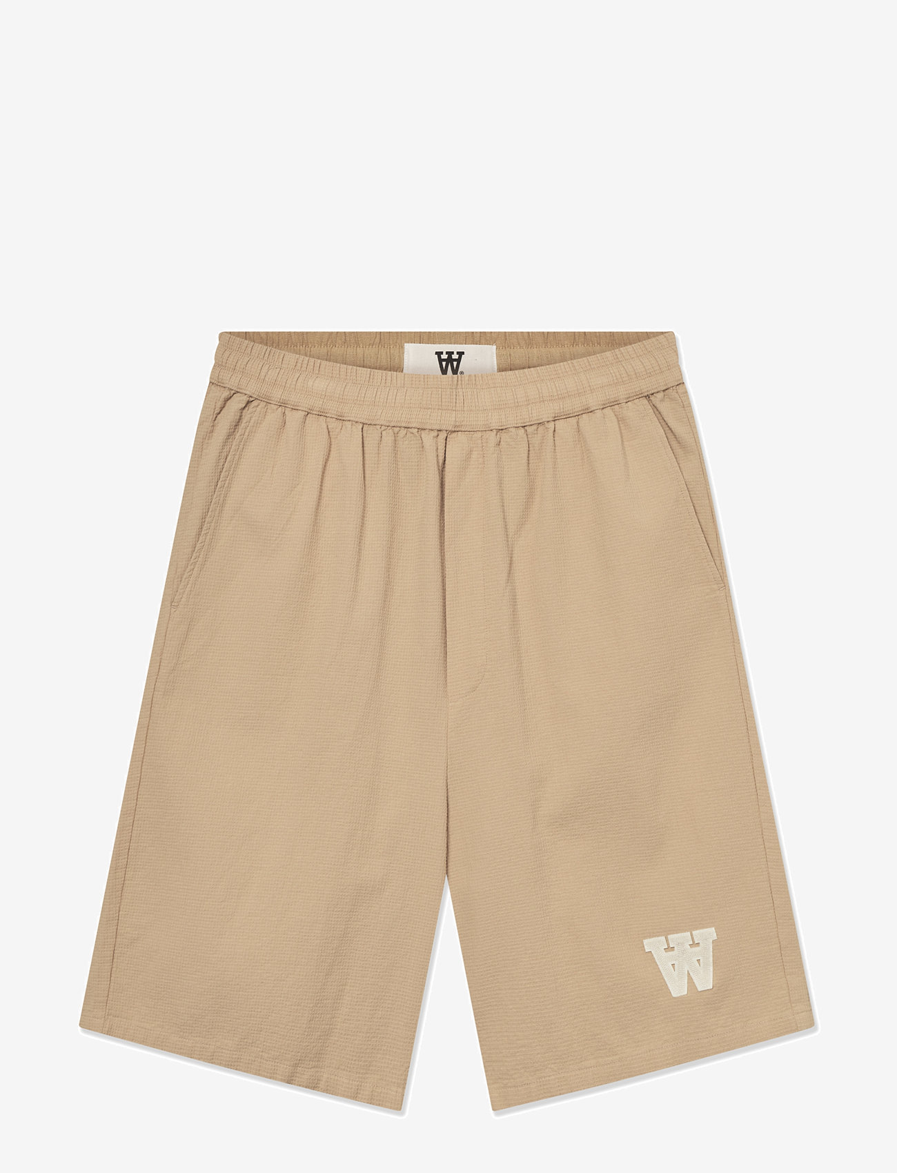 WOOD WOOD - WWRob waffle shorts - sweatshorts - curds & whey - 1