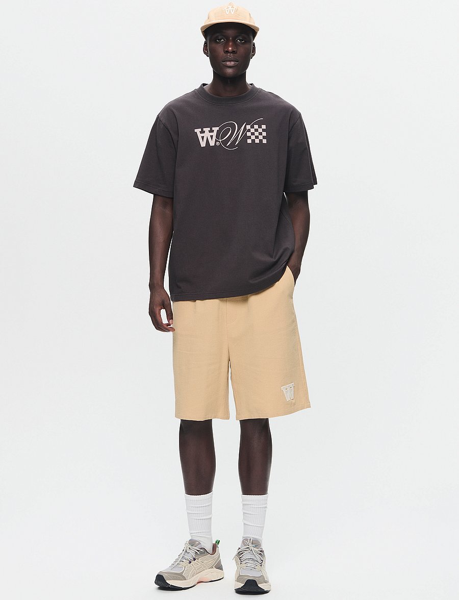 WOOD WOOD - WWRob waffle shorts - sweatshorts - curds & whey - 2