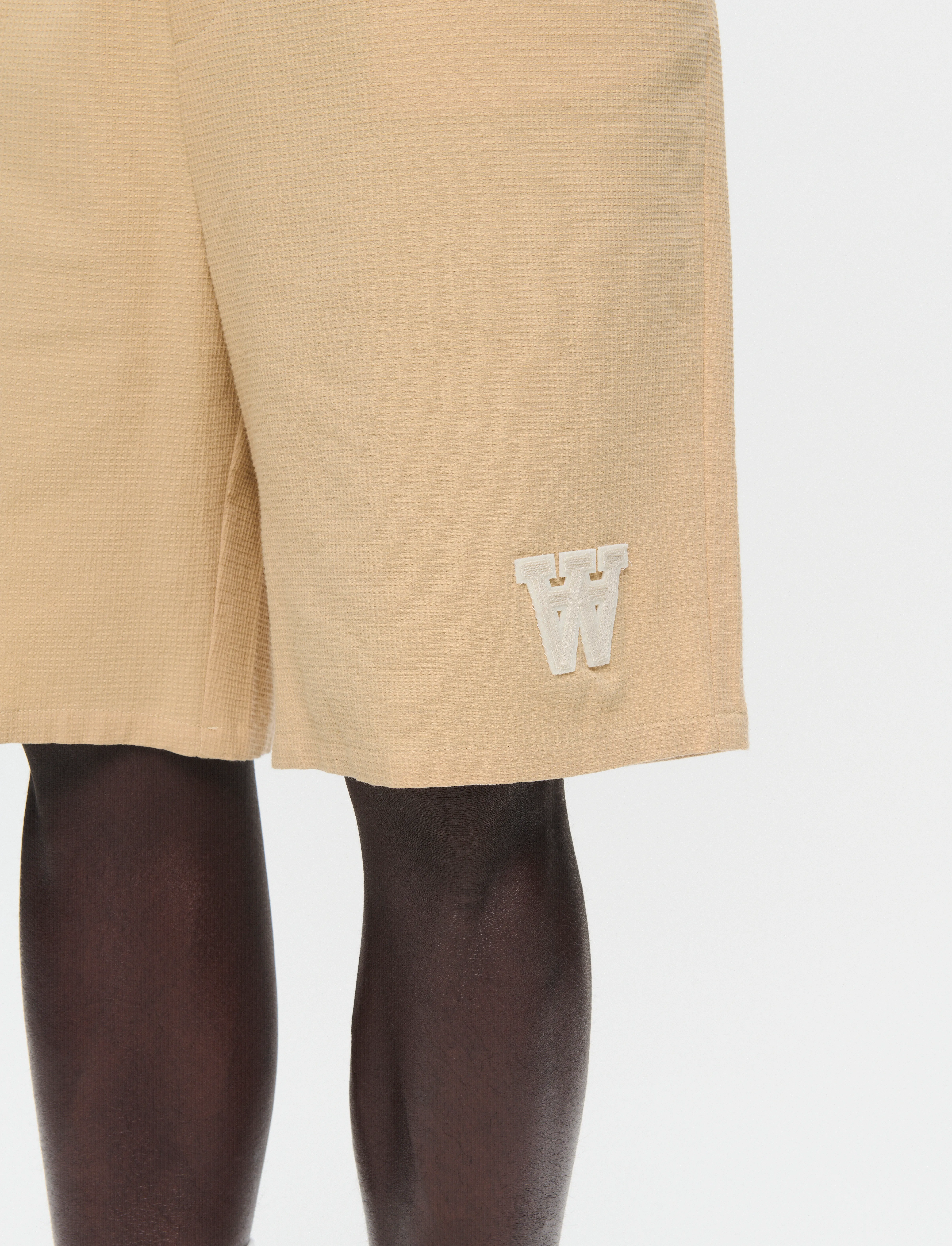 WOOD WOOD - WWRob waffle shorts - sweatshorts - curds & whey - 4