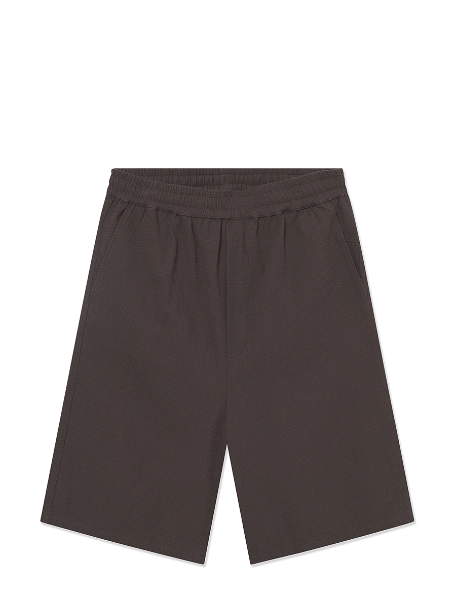 WOOD WOOD - WWRob waffle shorts - lühikesed dressipüksid - licorice - 1