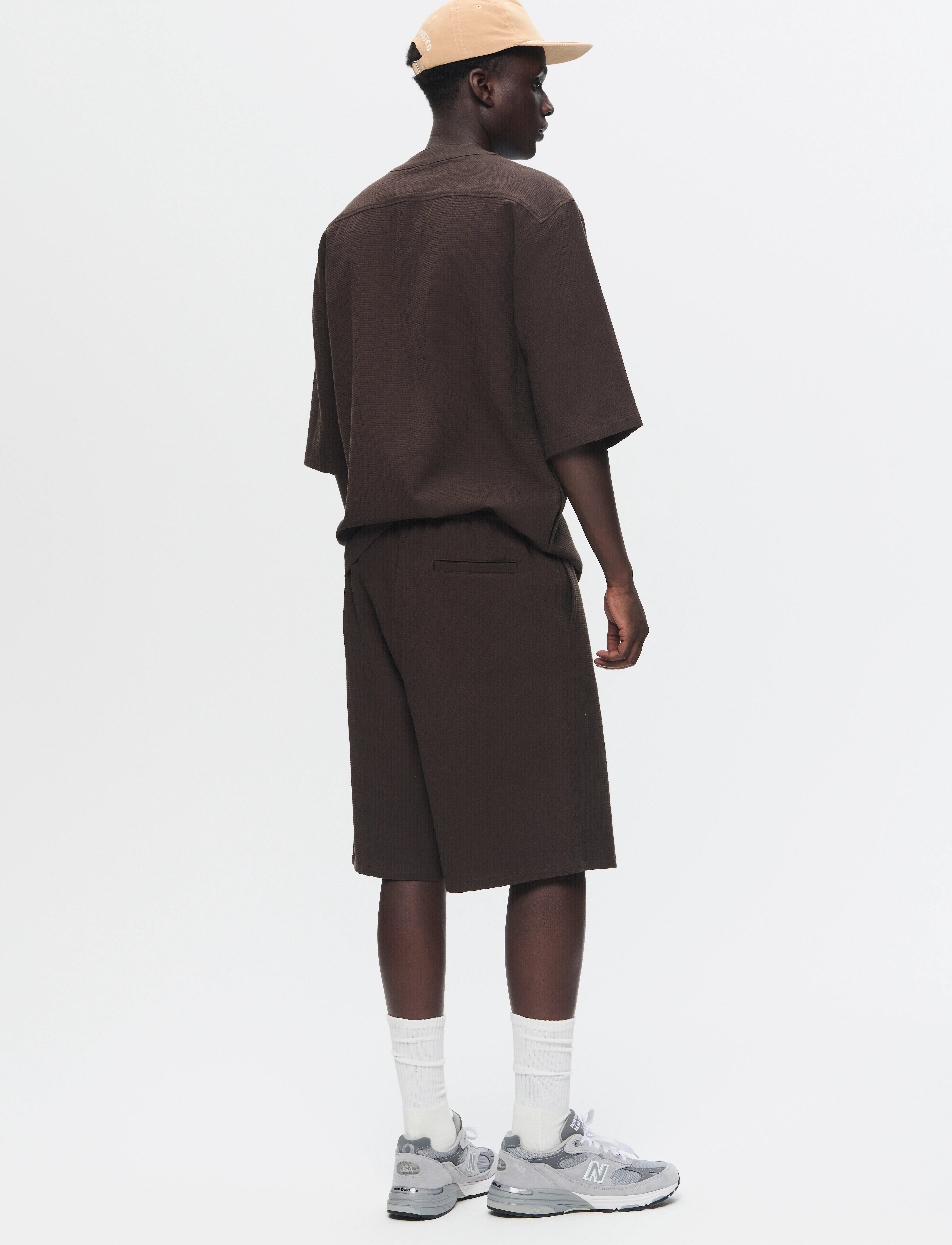 WOOD WOOD - WWRob waffle shorts - feriefavoritter - licorice - 3