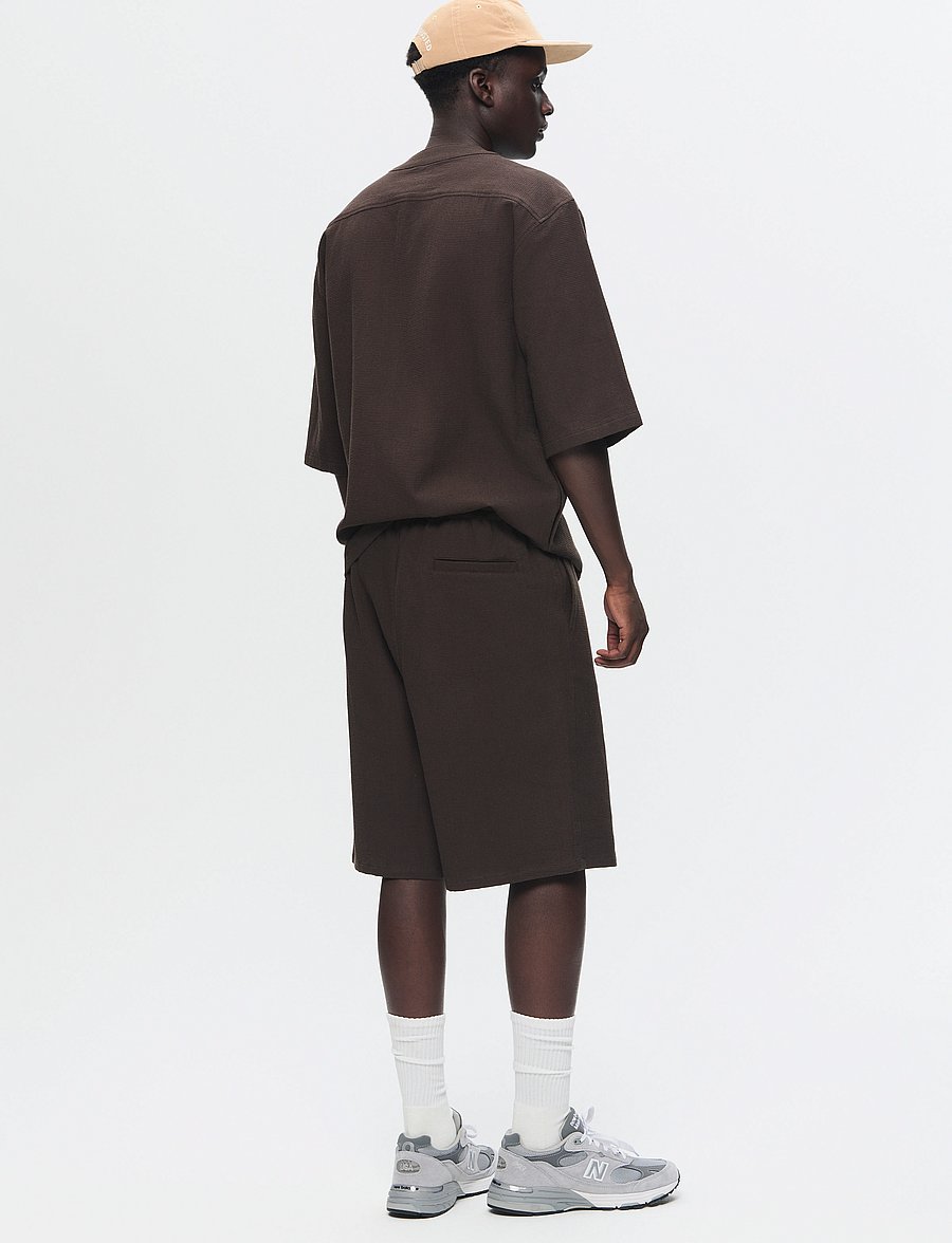 WOOD WOOD - WWRob waffle shorts - lühikesed dressipüksid - licorice - 3