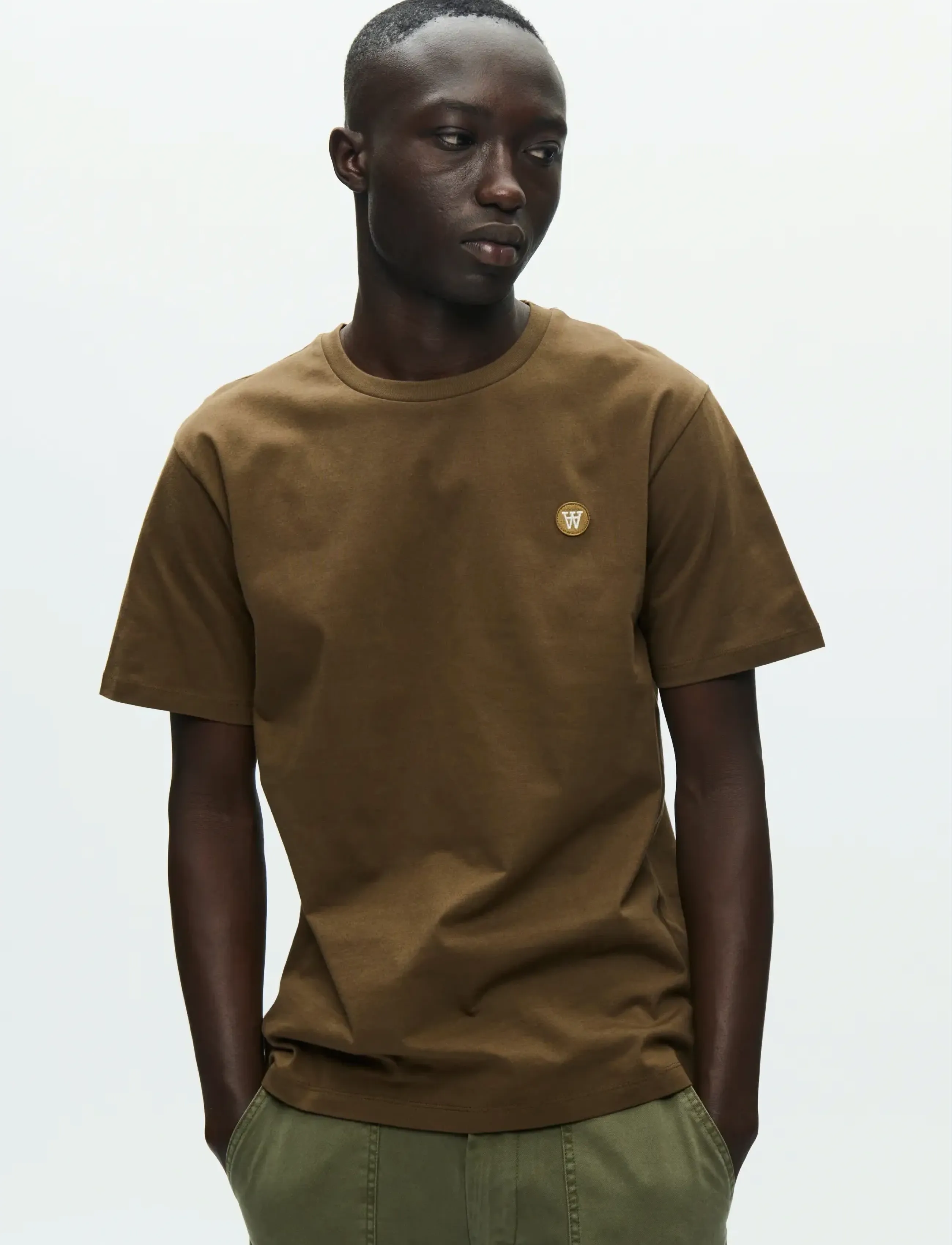 WOOD WOOD WWAce - T-shirts - DESERT PALM / brown