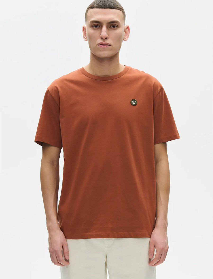 WOOD WOOD - WWAce - kortärmade t-shirts - ginger bread - 0