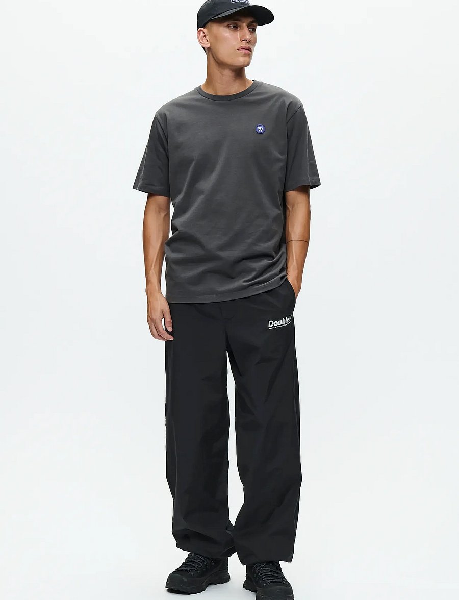 WOOD WOOD - WWAce - kurzärmelige t-shirts - gray pinstripe - 0