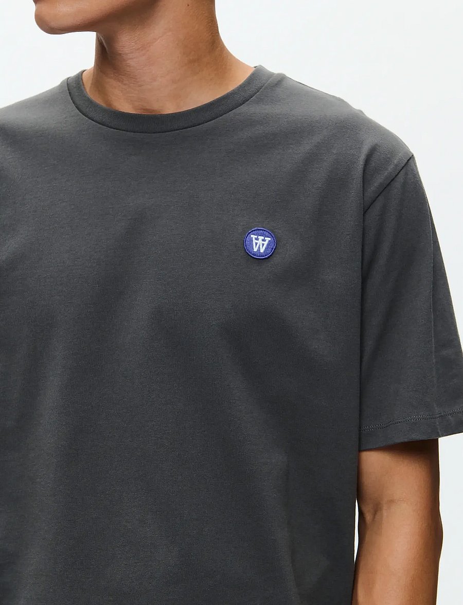 WOOD WOOD - WWAce - kurzärmelige t-shirts - gray pinstripe - 3