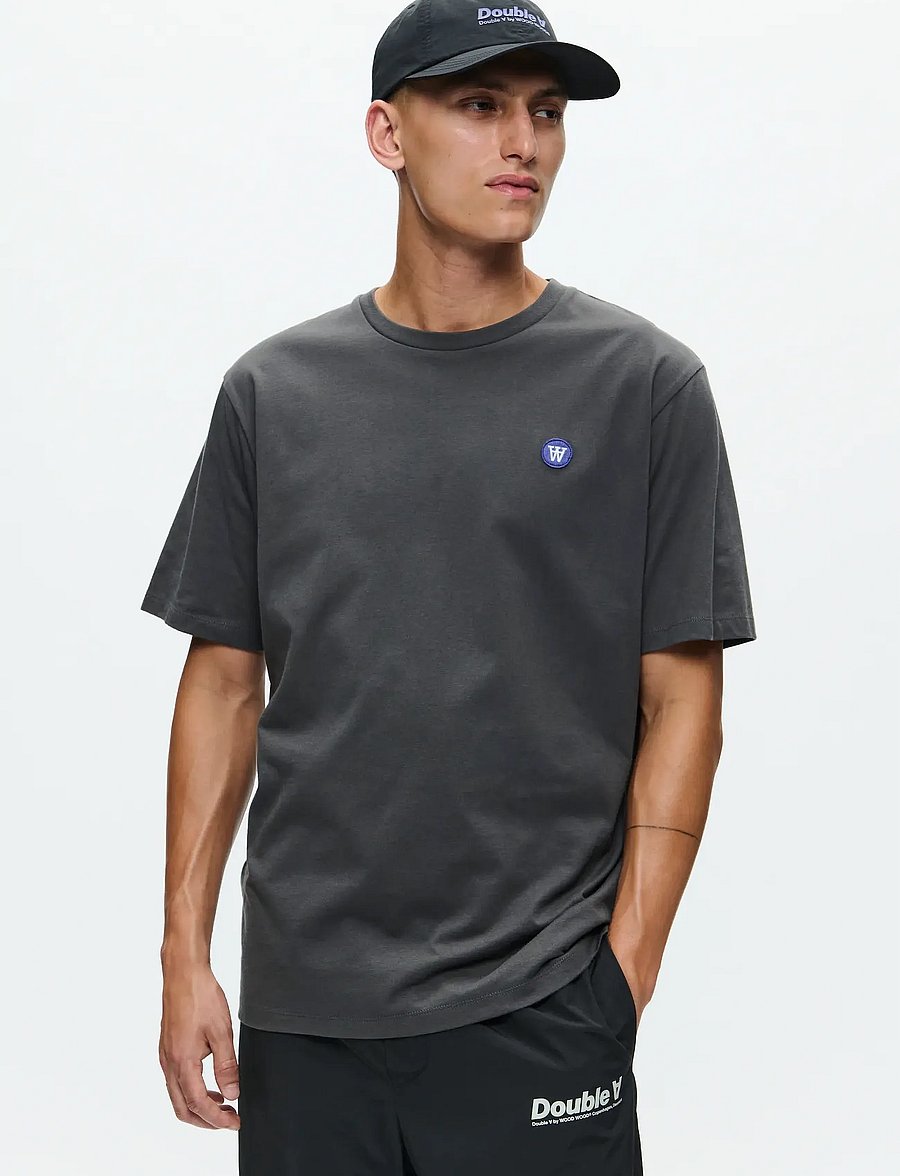 WOOD WOOD - WWAce - kurzärmelige t-shirts - gray pinstripe - 4