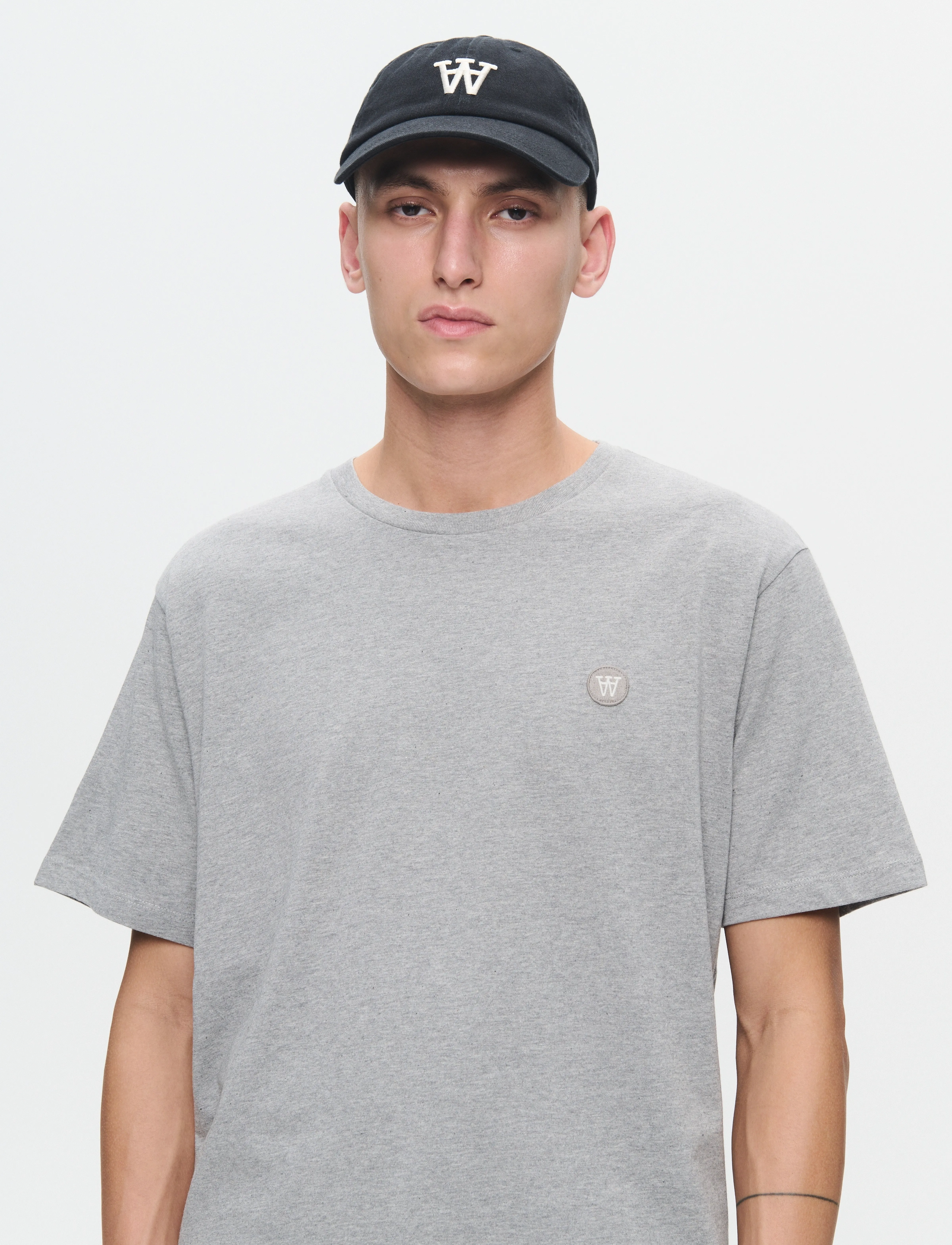 WOOD WOOD Wwace, XL, Grey, T-Shirts > Kortærmede, Herre