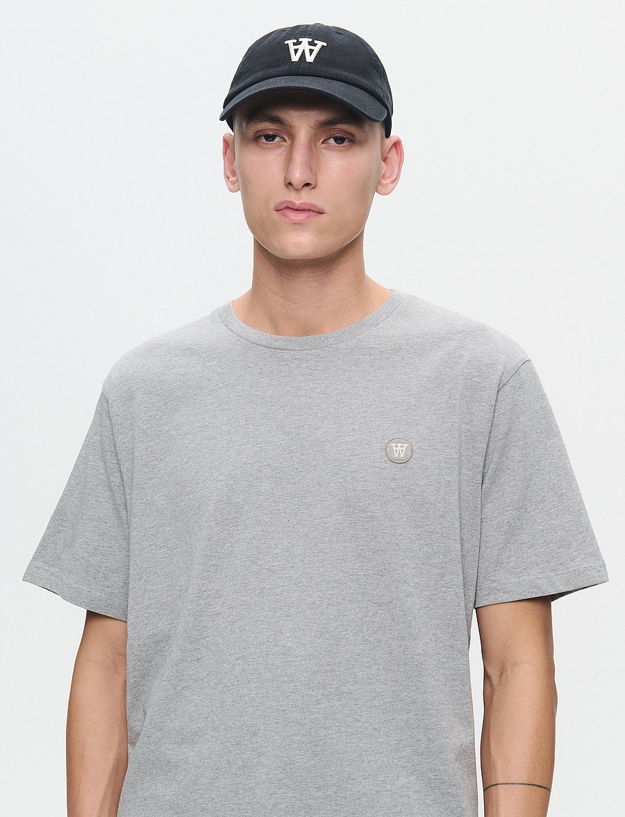 WOOD WOOD - WWAce - short-sleeved t-shirts - light melange grey - 0