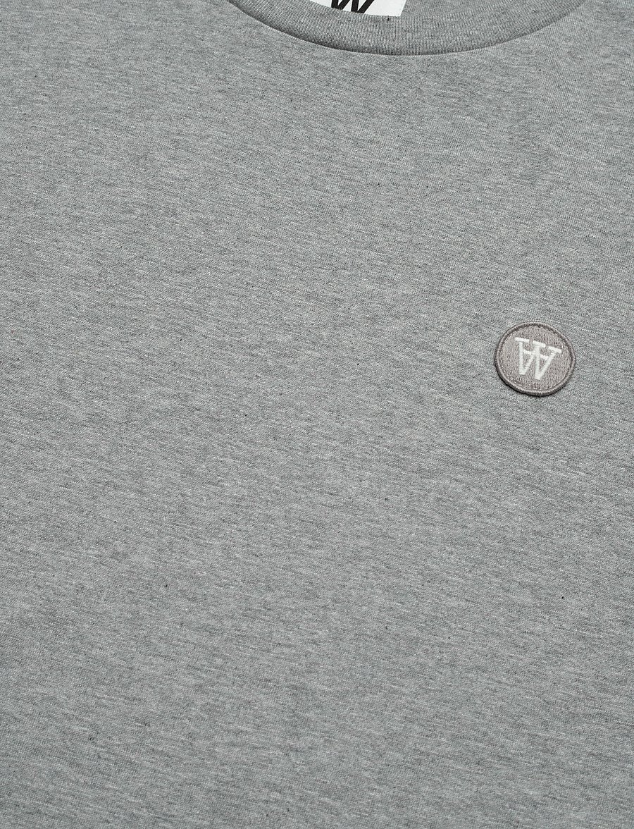 WOOD WOOD - WWAce - short-sleeved t-shirts - light melange grey - 4