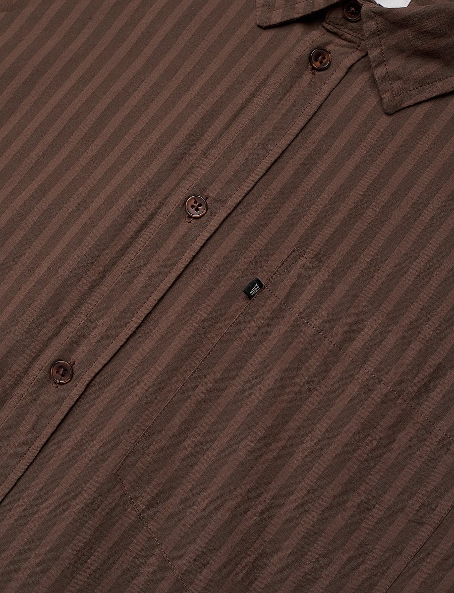 WOOD WOOD - WWDay Striped Shirt - langärmlige hemden - brown stripes - 2