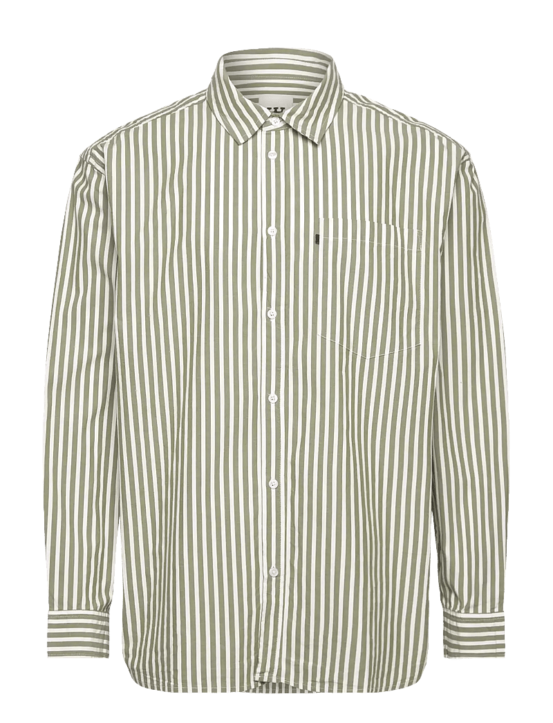 WOOD WOOD - Day Striped Shirt GOTS - langærmede skjorter - off - 1