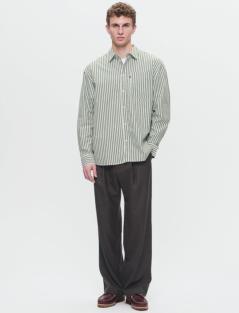 WOOD WOOD - Day Striped Shirt GOTS - langærmede skjorter - off - 3