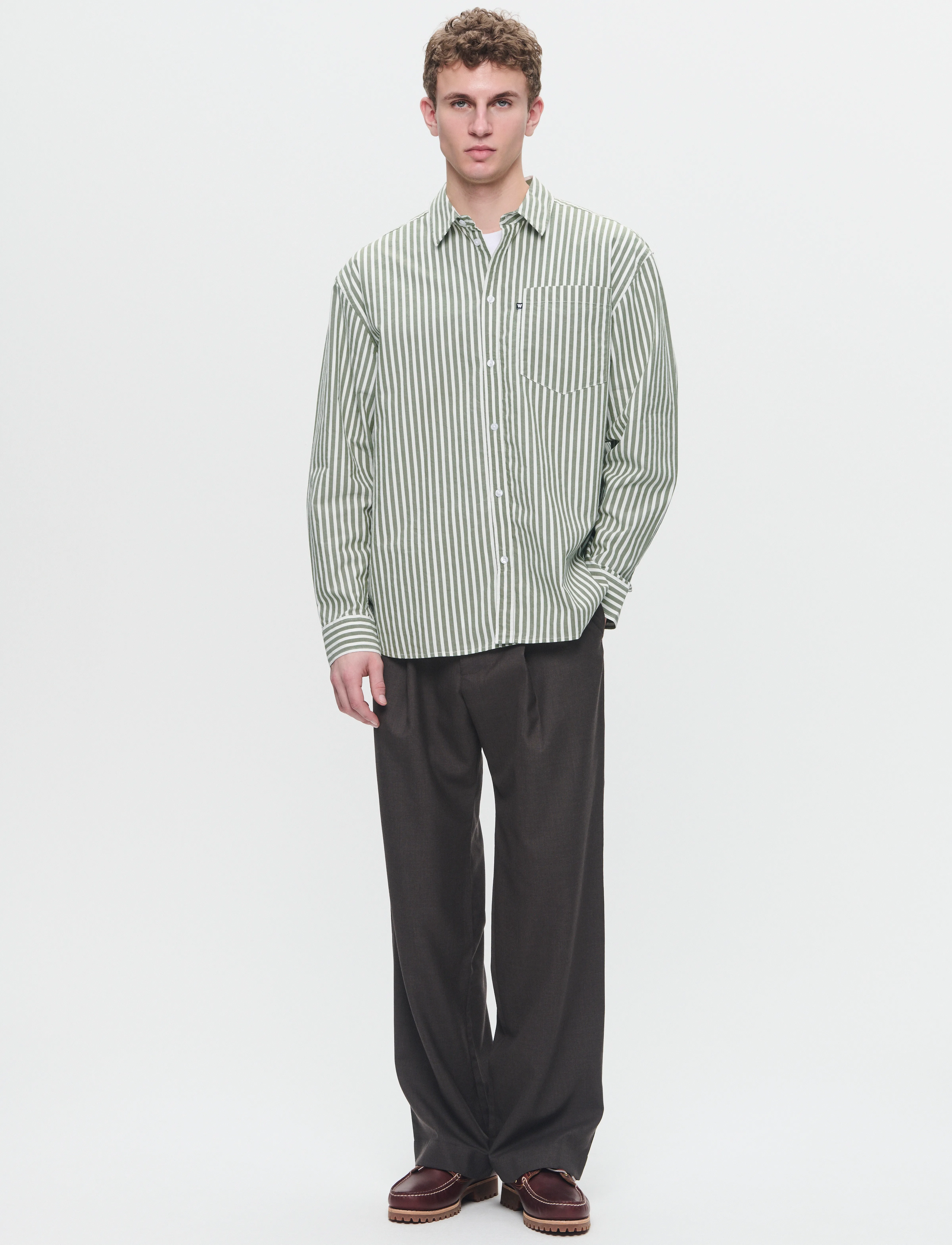WOOD WOOD - WWDay Striped Shirt - pikkade varrukatega särgid - off - 3