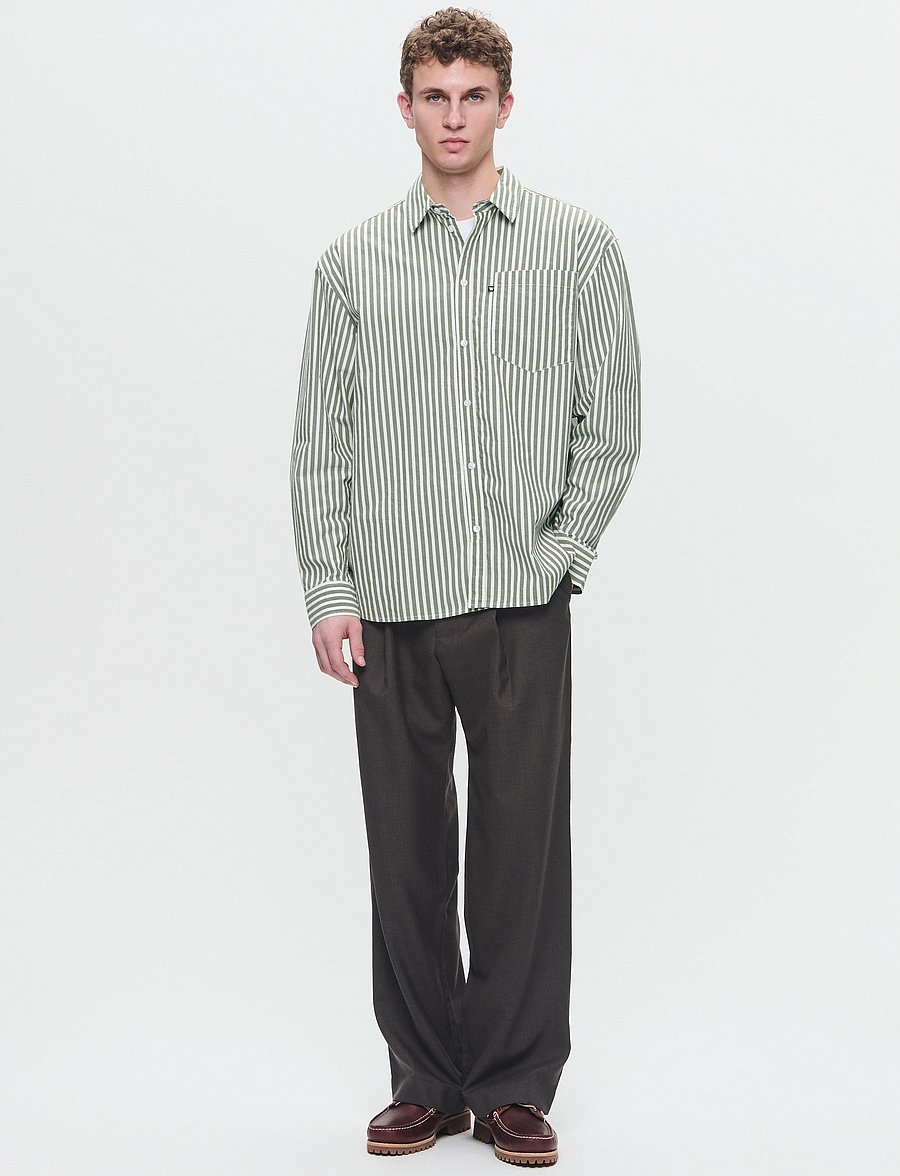 WOOD WOOD - WWDay Striped Shirt - pitkähihaiset kauluspaidat - off - 3