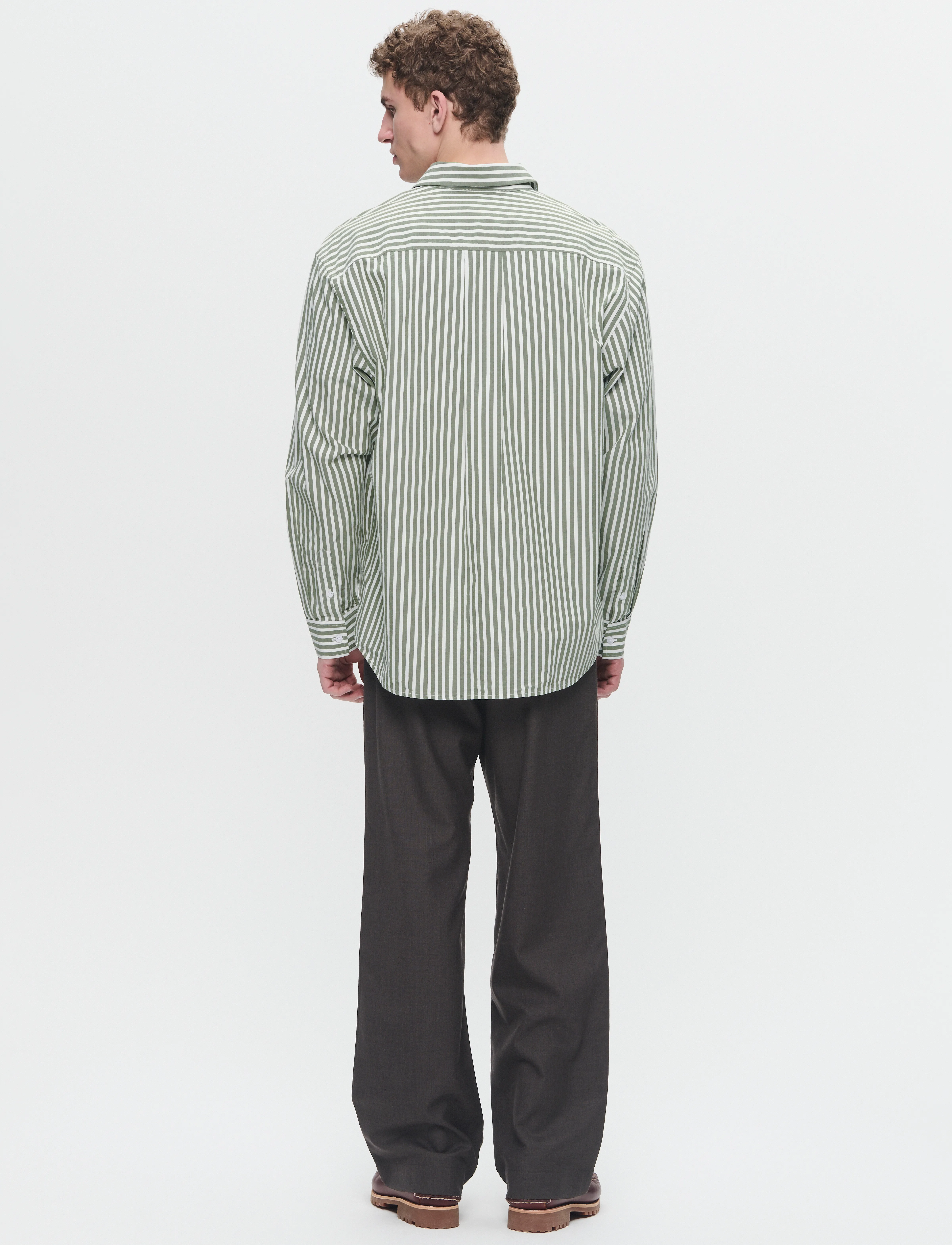 WOOD WOOD - WWDay Striped Shirt - pitkähihaiset kauluspaidat - off - 4